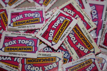 Want an easy project for a young child? Collect box tops or pop tops.